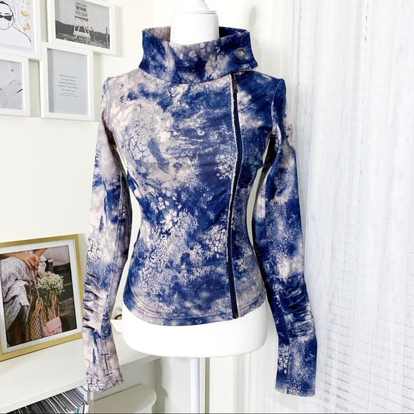 Karma Jackets & Blazers - Karma San Suu Mixed Purple & Blue Full Zip Jacket